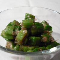 Okra Aemono: Seasoned Boiled Okra